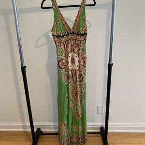 Beautiful Green Abstract Resort Dress